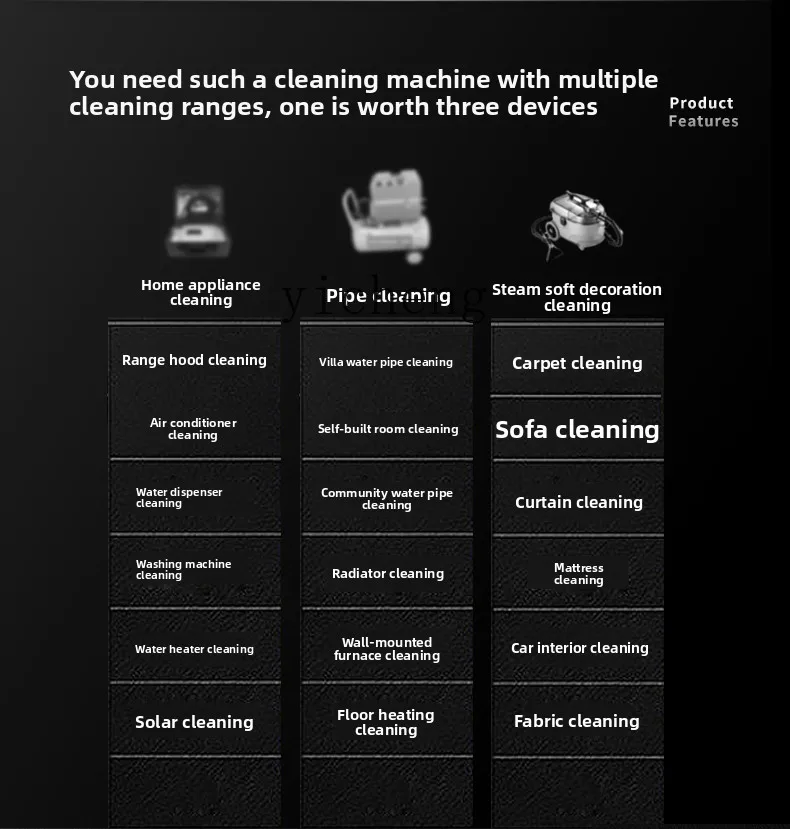 ZZ home appliance pipeline soft installation three-in-one cleaning machine multi-functional cleaning machine floor heating