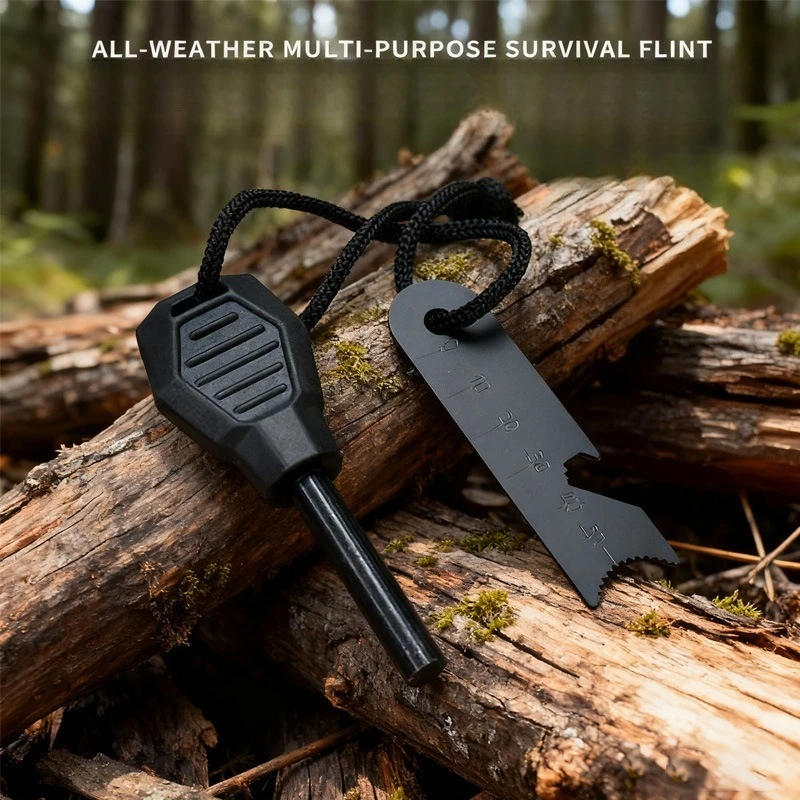 

Outdoor Multi Functional Wilderness Survival Tool Magnesium Rod Set for Firearms Scraper Portable Solid Igniting Rod