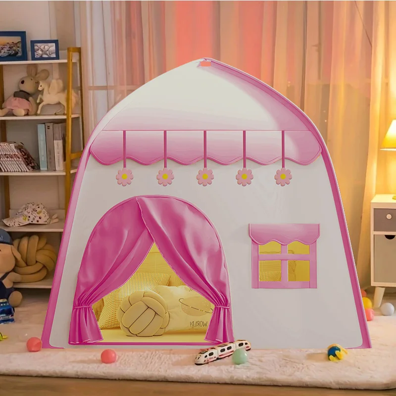 [Outdoor-Erholung] Partyspielzelt für Kinder, blaues Spielzeughaus mit gelbem Stern-Design, Prinzessin-Mädchen-Märchen-Spielzeugschloss, Strandzelt, Weihnachtsgeschenk für Jungen und Mädchen, Weihnachtsgeschenk, Accessoires nicht im Lieferumfang enthalten