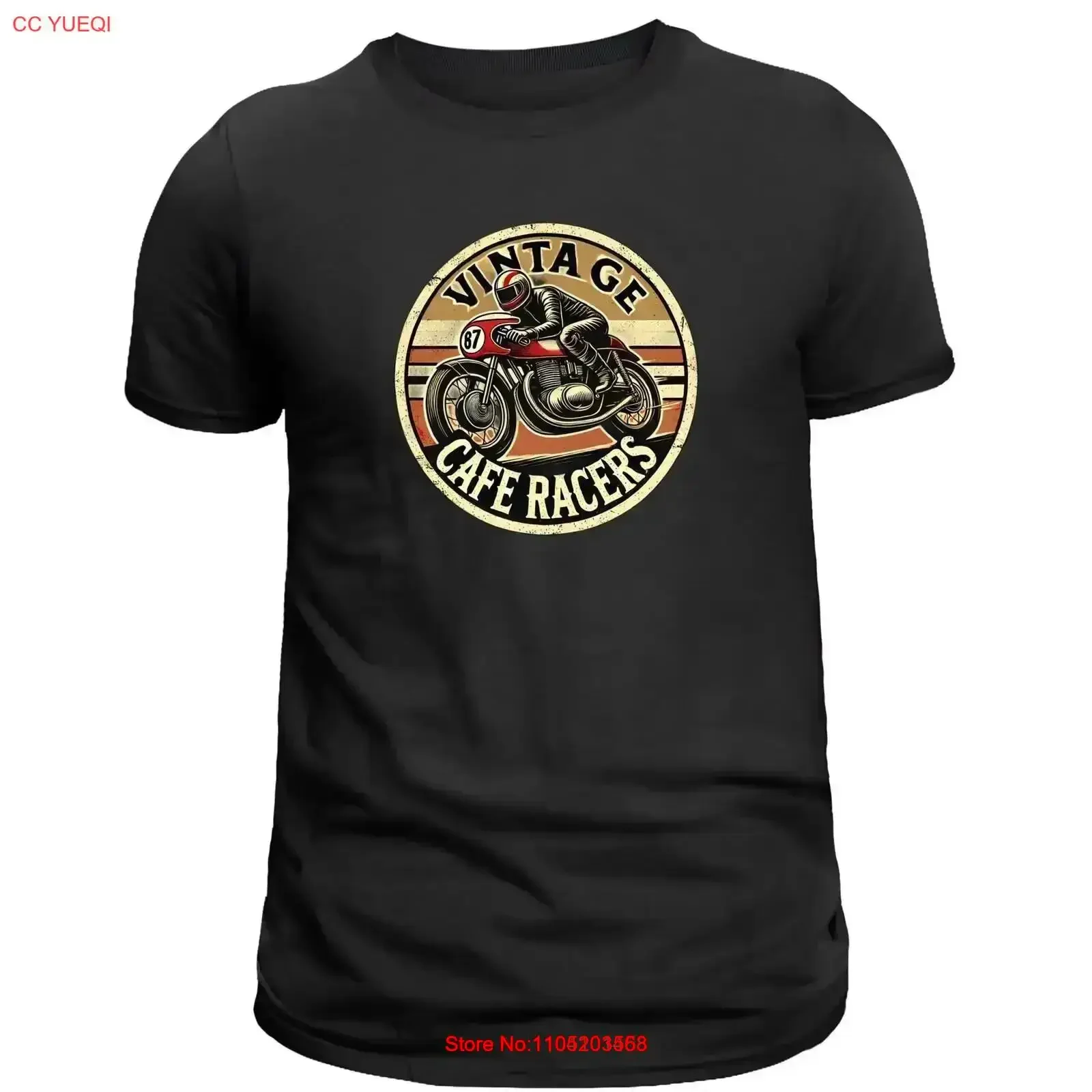 Café Racers Motorcycle T Shirt Vintage Biker for Men and Women Washed streetwear Slightly Stretched Stylish vintage Washed