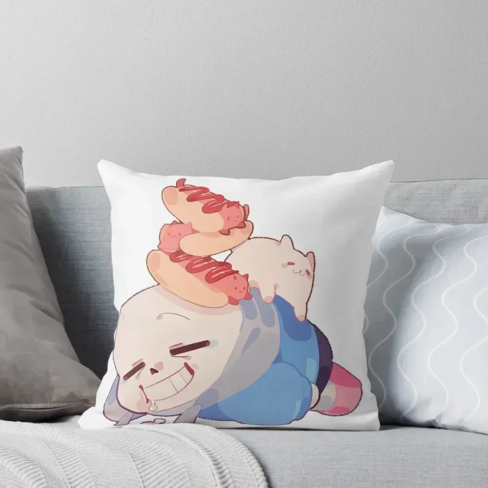 

Sans sleepy with some hotcats - Undertale Throw Pillow Pillowcase Cushion Cushion Cover For Sofa pillow