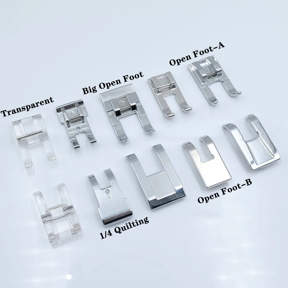 Domestic Sewing Machine Embroidered Presser Foot Open Toe Foot Metal DIY Multi-function Sewing Accessories Fit Brother Singer