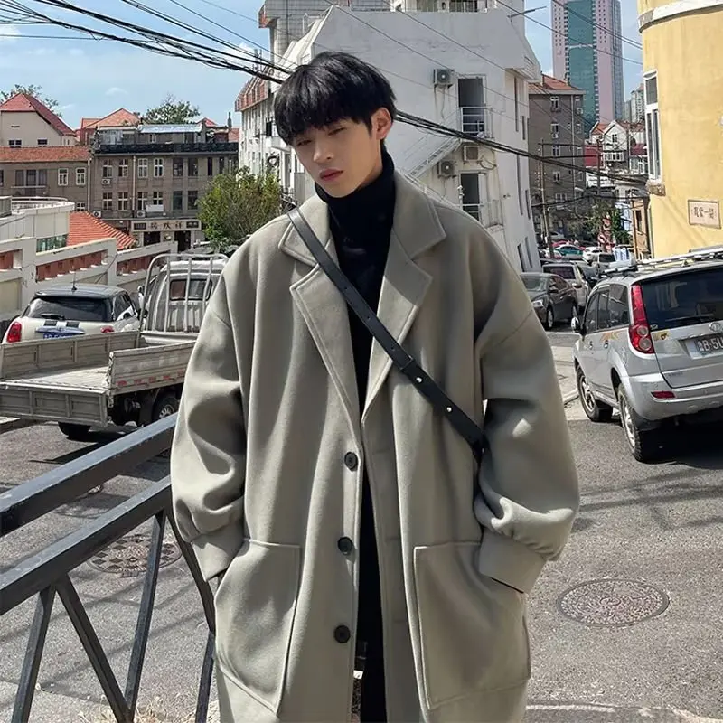 Autumn Blends Men Blocking Pure Temperament Korean Commuting Style Gentle Handsome Chic Fashion  Aesthetic Youthful 2023