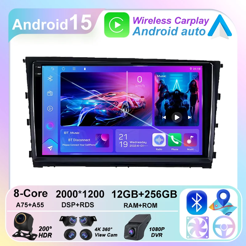 

2din For Hyundai MISTRA 2012 - 2016 5G Head Unit Car Dvd High-performance Android Auto radio Multimedia Carplay Auto GPS Dash