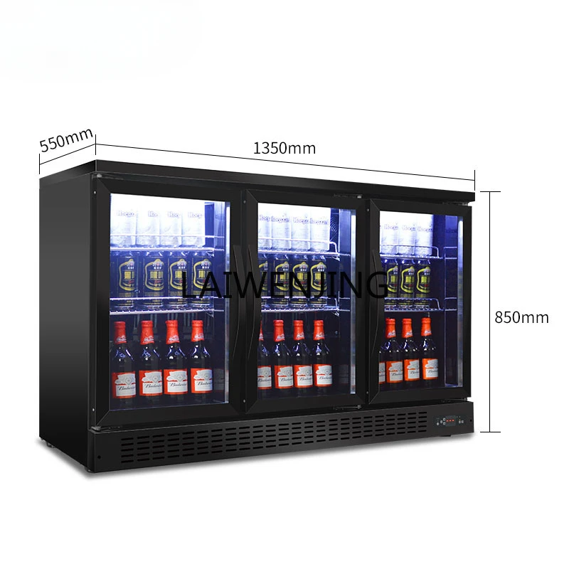 LYN refrigerator beverage beer cabinet refrigerated small fresh-keeping commercial freezer