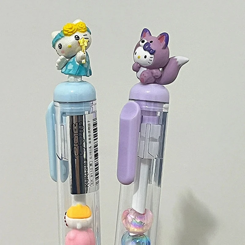 サンリオハローキティ DIY ビーズペン漫画かわいいメロディゲルペン 0.5 ミリメートル黒インクオフィス学校筆記具学生文具