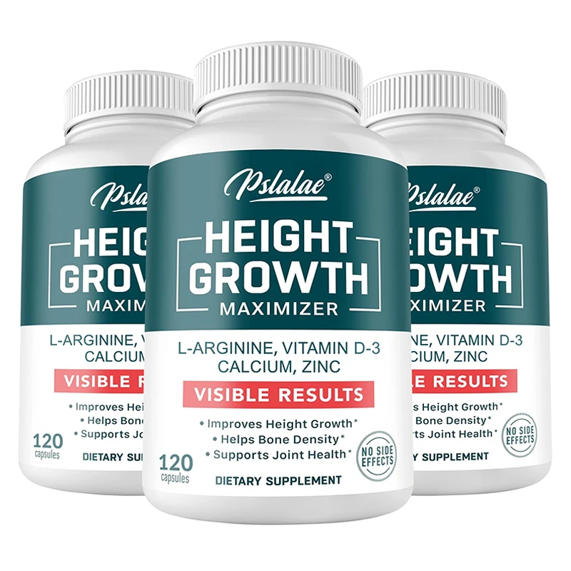 

Height Gaining Supplement - Calcium L-Arginine Vitamin D3 Zinc Supplement - Promotes Bone Growth - Helps Natural Height Growth