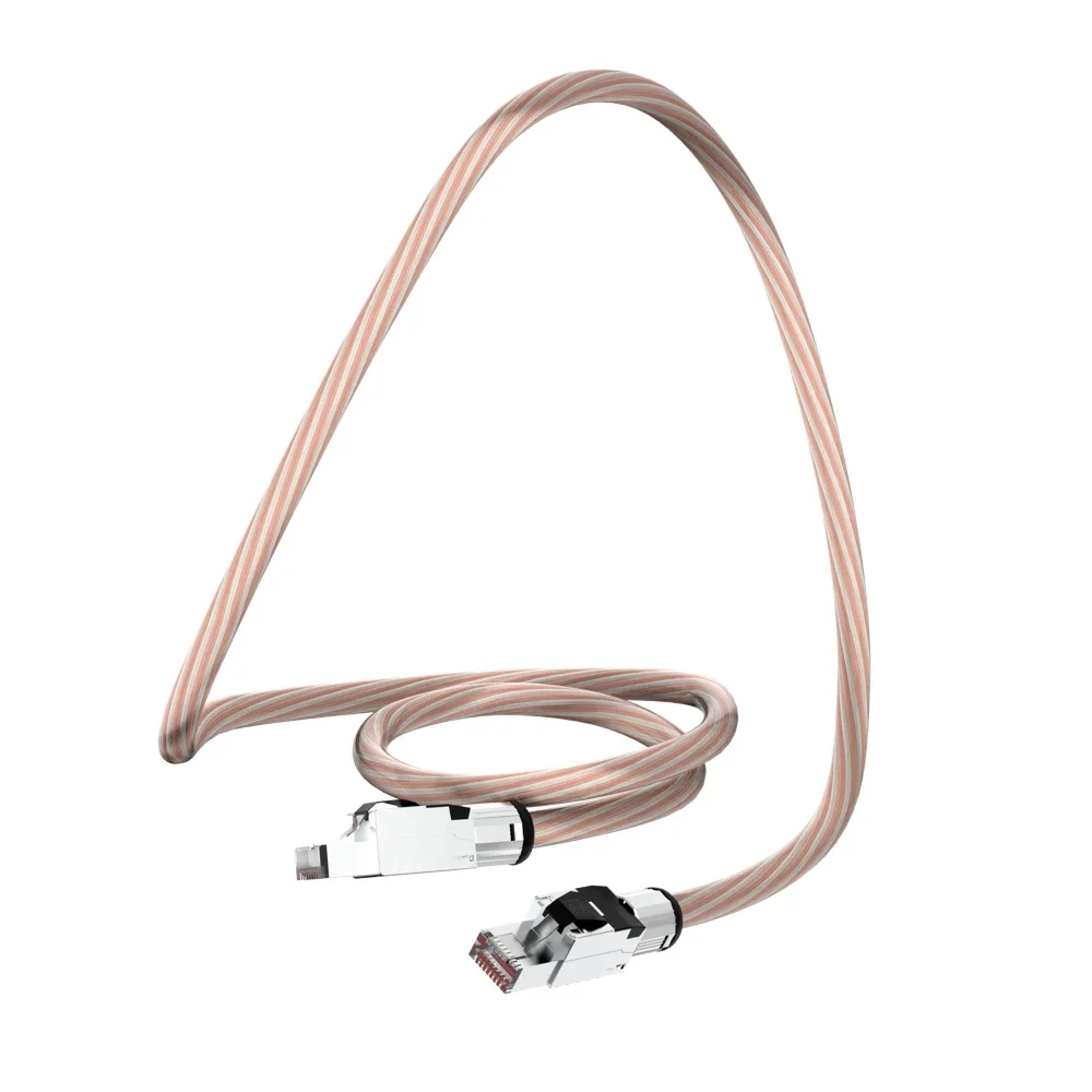 HiFi Audio Cable RJ45 Network Patch Cable Ethernet Cable Cat8 Speed Lan Cable with High Purity Silver Plated Conductor