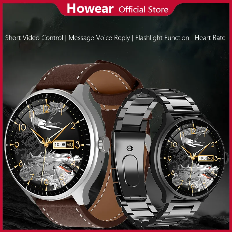 

Смарт-часы для мужчин, голосовой массаж, восстановление Howear HW7 Pro+, NFC-фонарик, спортивный Bluetooth-вызов, музыка, короткое видеоконтроль, чат GPT