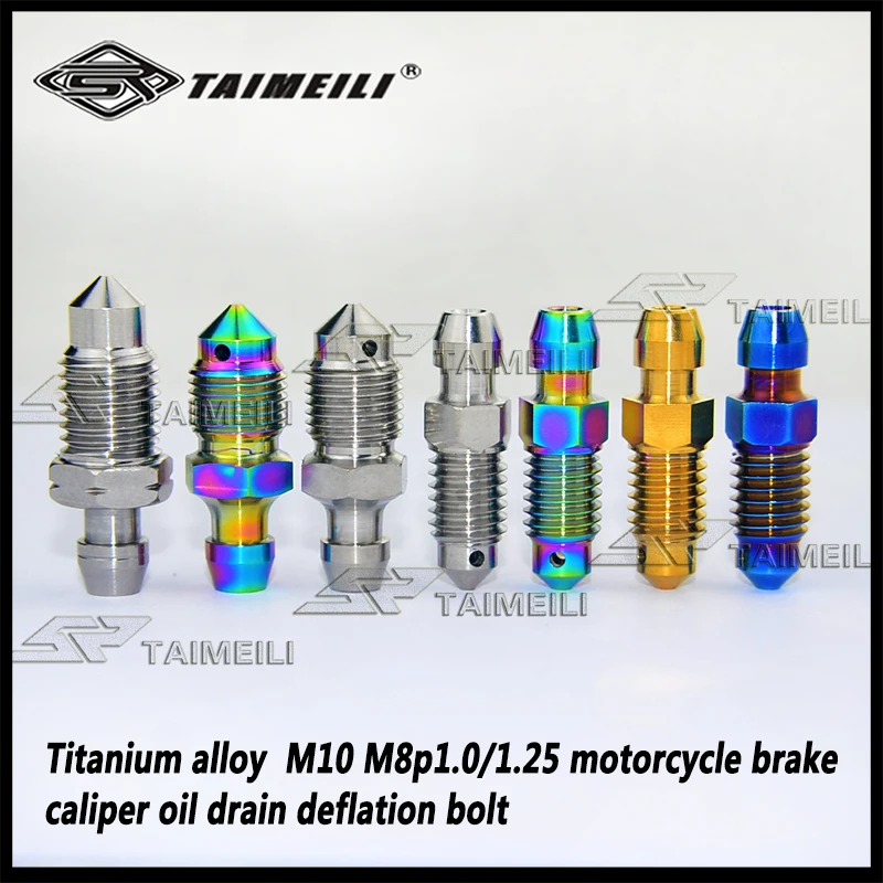 Titanium alloy  M6M7M8M10p1.0/1.25 motorcycle brake caliper oil drain deflation bolt