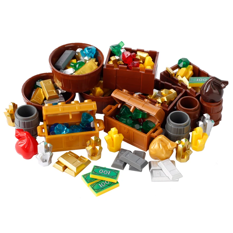 City Building Blocks Accessories Cup Plate Backpack Basket Barrel Candlestick Hammer Wrench Key Guitar Creative Brick Toy Gift