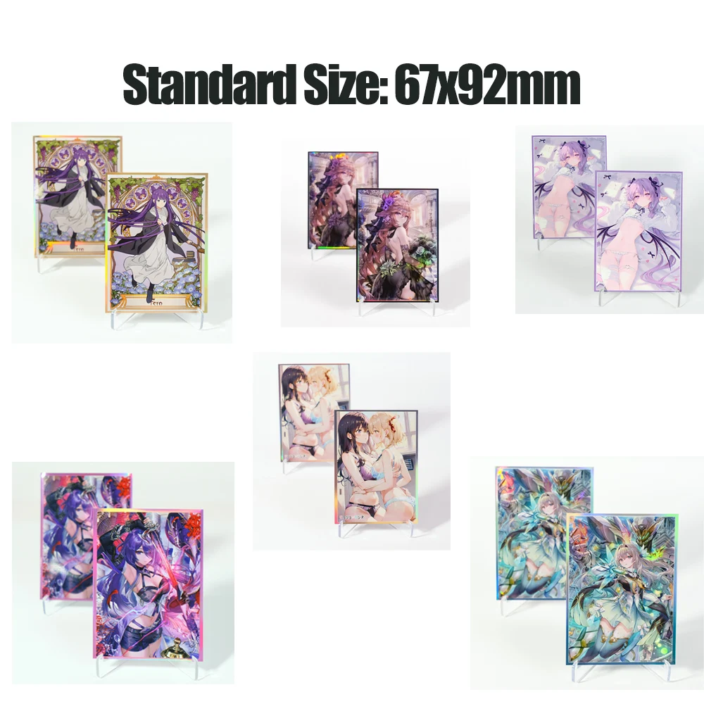 

60PCS 67×92mm Anime Card Sleeves Cartoon Character Printing Deck Protector for MGT/PTCG/TCG Game Cards Excellent Gift
