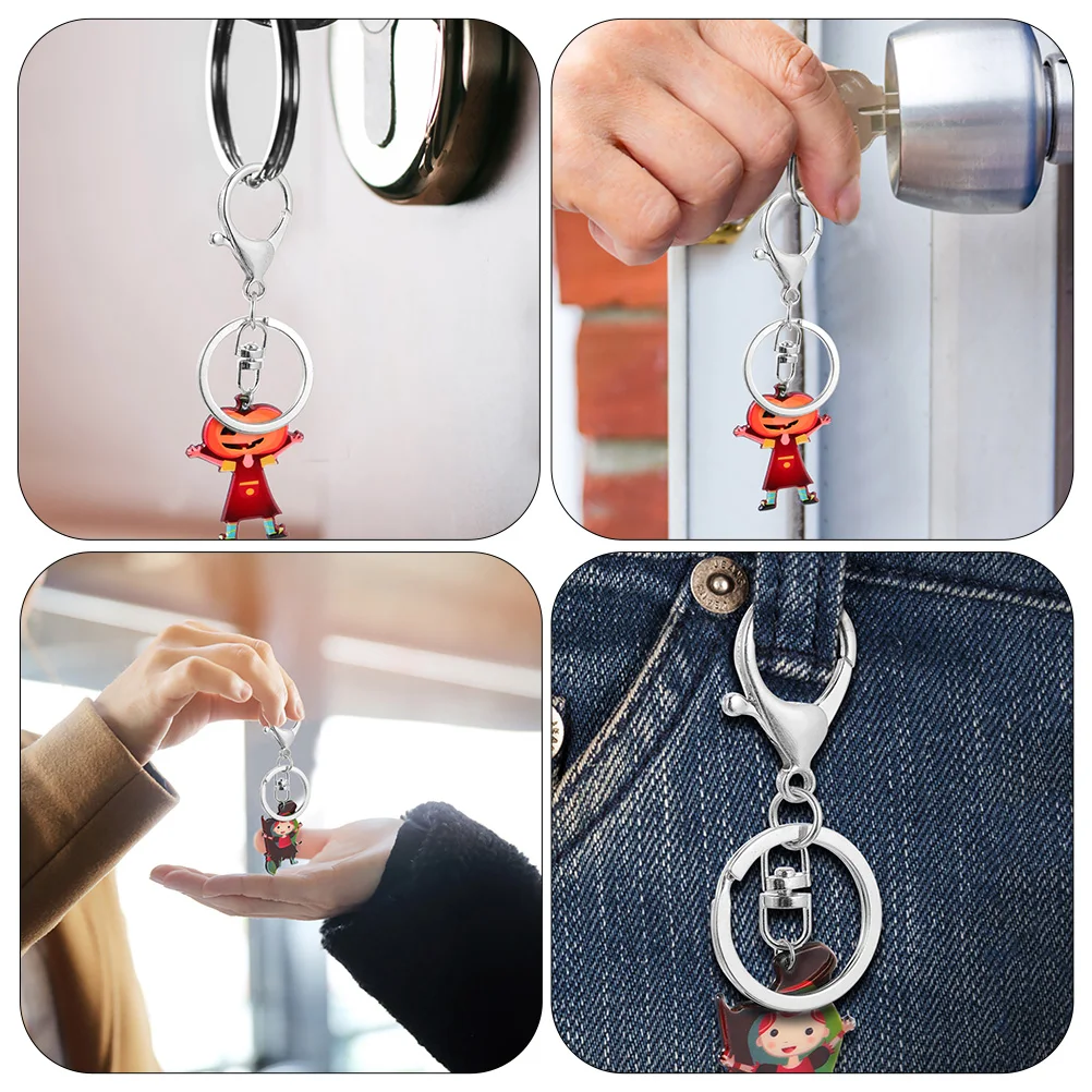 

Lobster Keychain Claw Clasps for Keychains Jewellery with Keyring Pendant Zinc Alloy