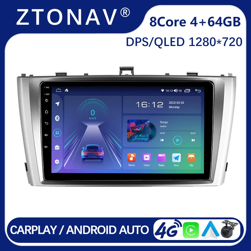 Android Car Radio For Toyota Avensis 3 2008 2009 2010 2011 - 2015 Stereo Media Video Player Headunit Wireless Carplay Auto