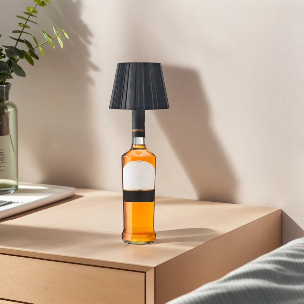 LED الجدول مصباح قابلة للشحن 2000mAh LED زجاجة النبيذ مصباح التحكم باللمس المحمولة اللاسلكي الجدول مصباح للحفلات البارات المطاعم