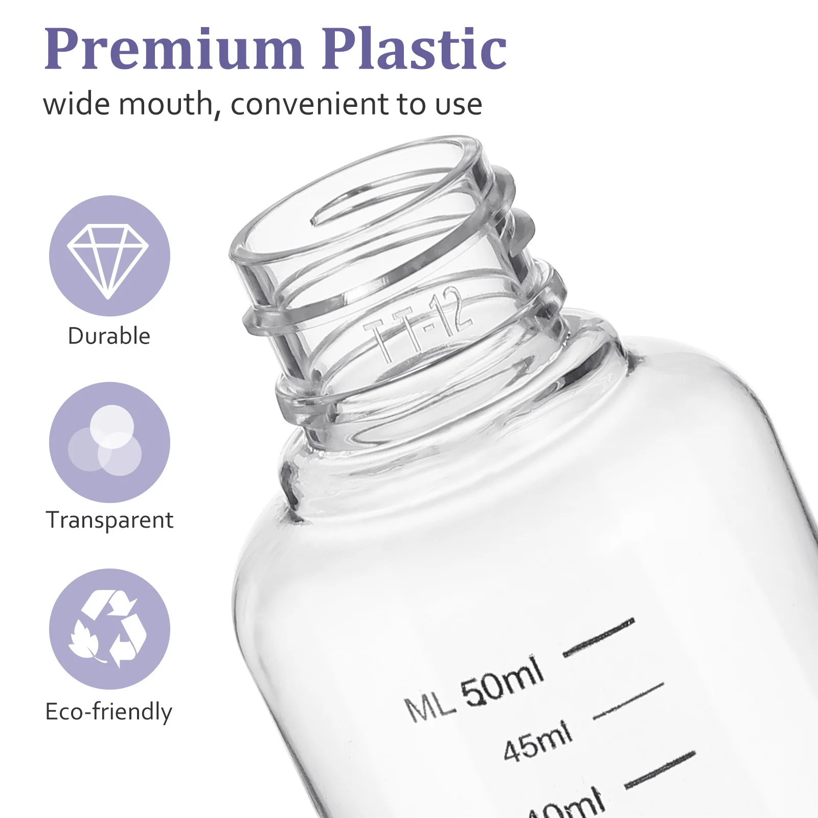 

10pcs 50Ml Squeezable Transparent Dropper Bottles Portable Travel Empty Spray Bottles For Essential Oils Aromatherapy Cleaning