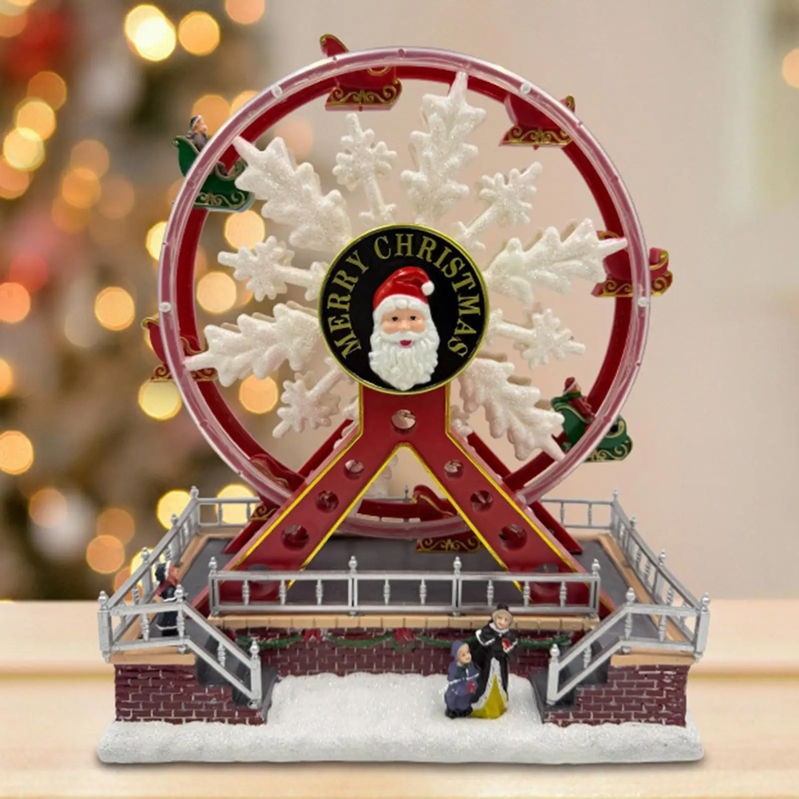 Ferris Wheel Figurine Christmas Decoration Sculpture for Office Desk Holiday