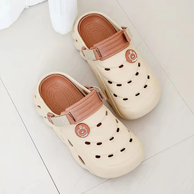 Summer Women's Sandals Men's Beach Slippers Breathable Double Wear Couple Shoes Nurse Working Clogs Hole Shoes EVA Slippers