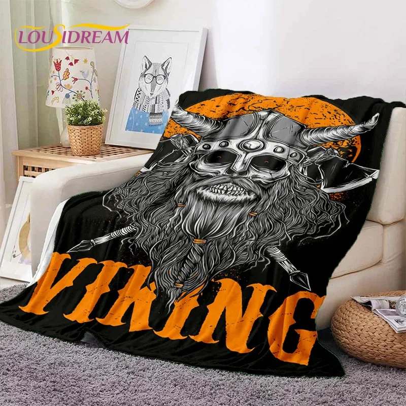 

Nordic Viking Odin Valhalla Valknut Soft Flannel Blanket for Beds Bedroom Sofa Picnic,Throw Blanket for Outdoor Leisure Nap Gift