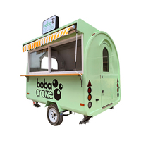 Factory Price Food Truck  Cart Cooking Trailer Kiosk Fully Catering Equipped Catering  Pizza Restaurant Kitchen Outdoor Street