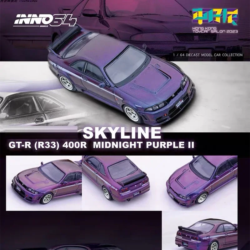 

INNO 1:64 Model Car Skyline GT-R (R33) Nismo 400R Alloy Vehicle -Midnight Purple