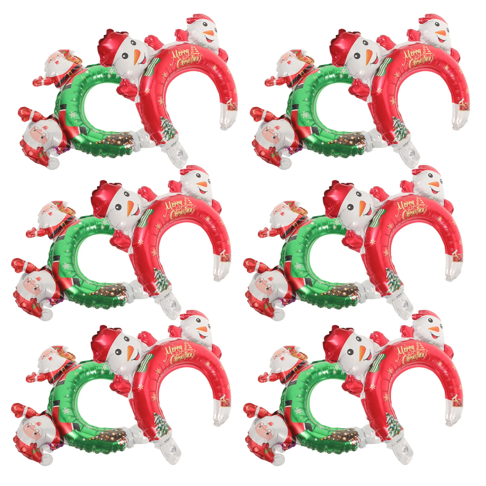 

20Pcs Inflatable Christmas Headbands Cartoon Balloon Hairbands Party Supplies Photo Props Decorative Party Favors