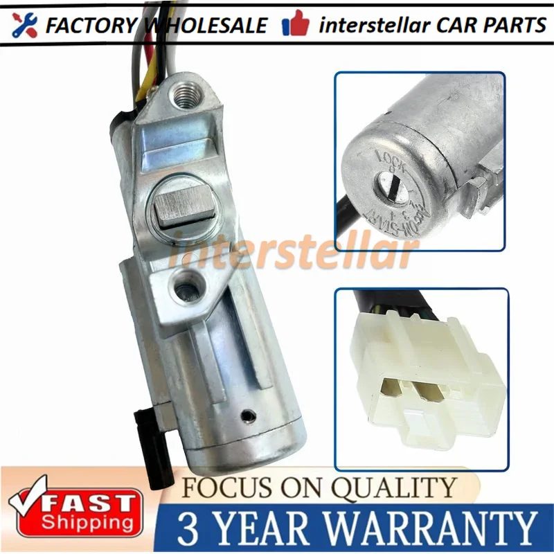 1PC Ignition Key Switch Lock Cylinder with Key for 1986-1989 Nissan D21 48700-75P25 48700-01G25 4870075P25 High Quality NEW