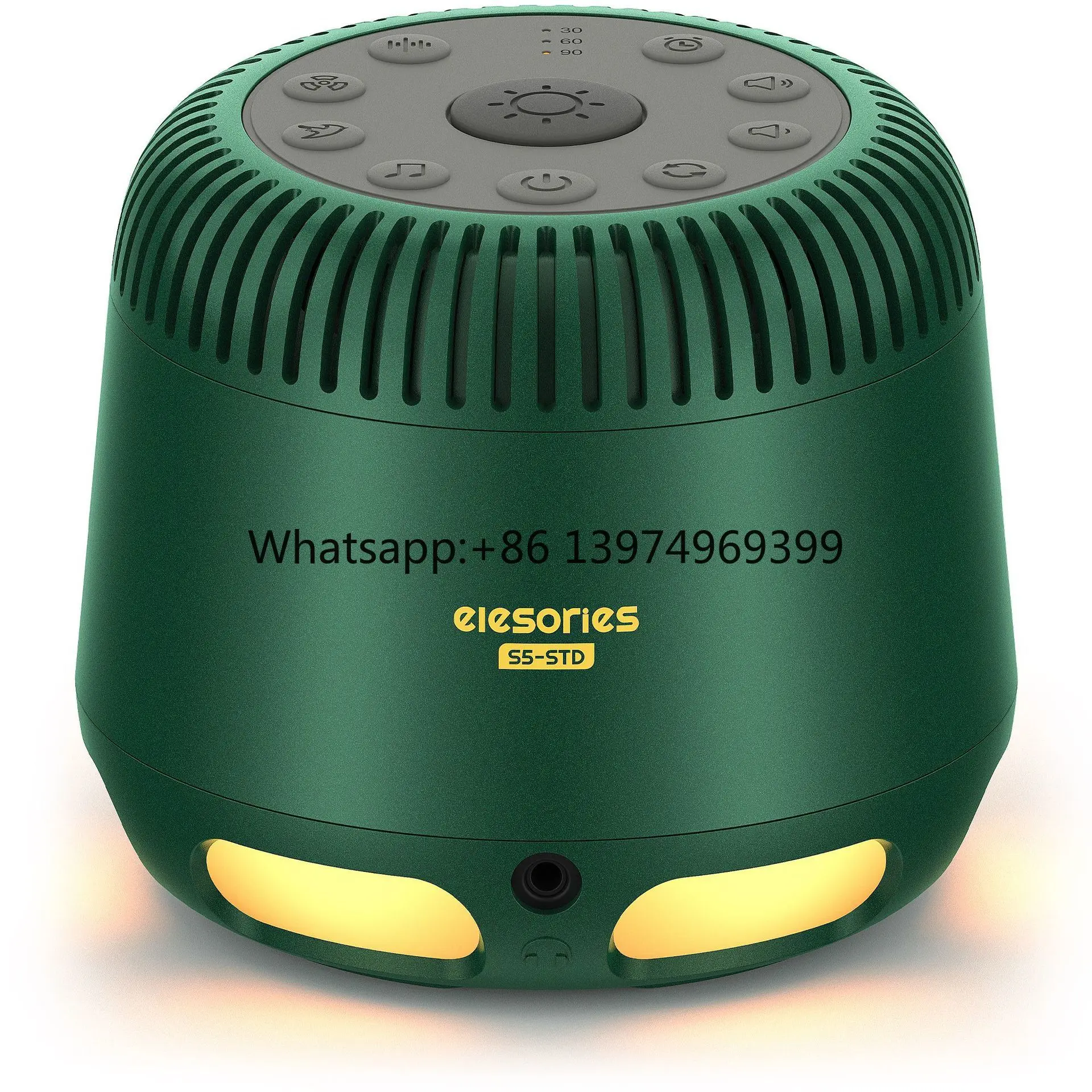 Baby & Adult White Noise Sleep Aid Machine with 10 Soothing Sounds 9-Color LED Lights 2000mAh Battery