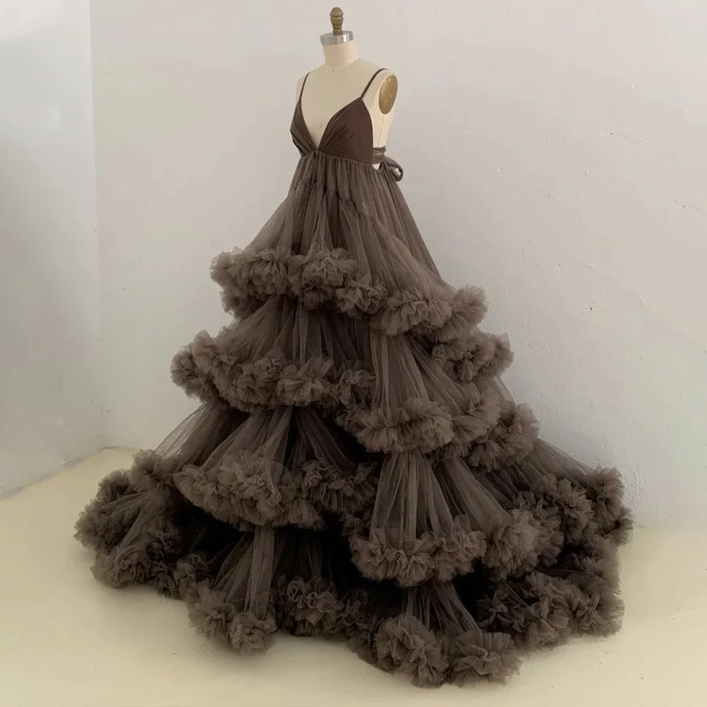 

Платье для выпускного вечера для беременных, пышное тюлевое платье-комбинация, свадебная будуарная одежда для сна, платья для фотосессии, дня рождения