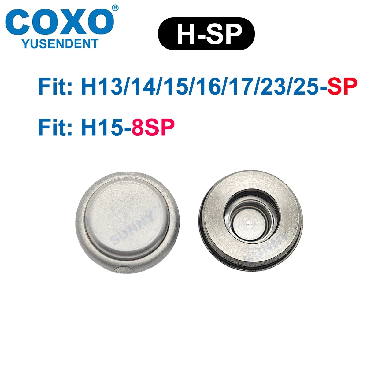 COXO Dental Turbine Push Button Cap Head Back Cover Stainless Push Button Fit head High Speed/Low Speed Handpiece CX207 CX235