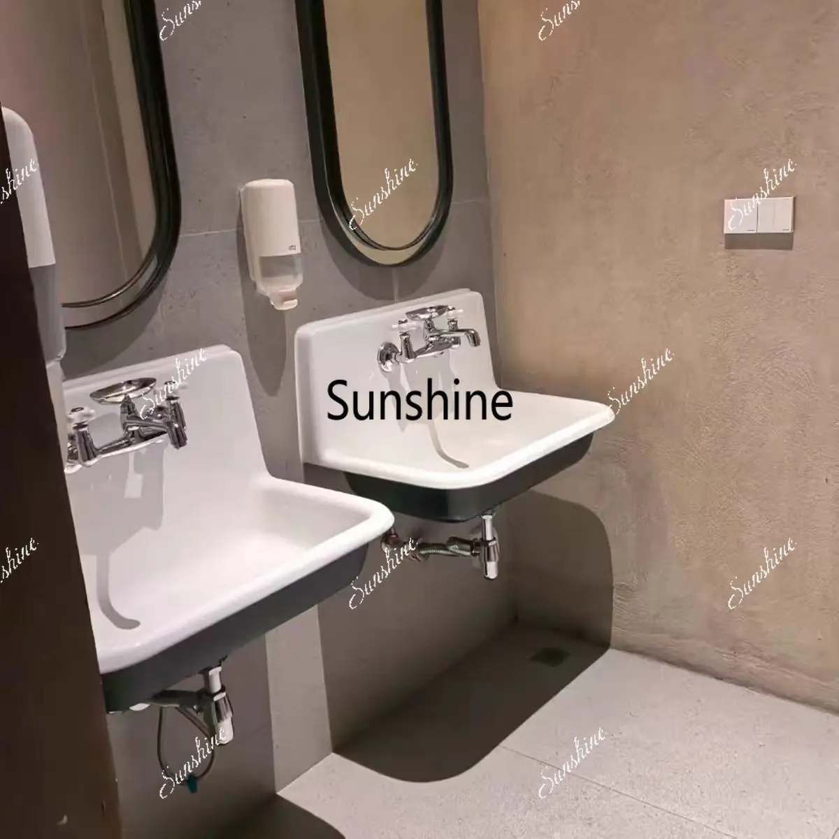 

Cast iron large size washbasin retro simple modern compact body large capacity