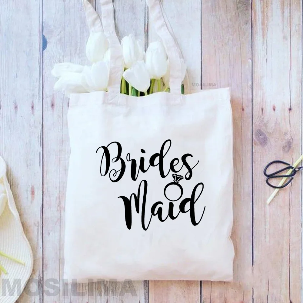 Team Bride Wedding Party Decoration Bag Bridsmaid Gifts Bag Bachelorette Beg Women Shoulder Bag Shopping Bag