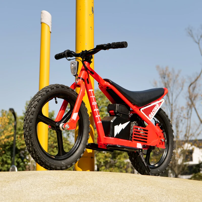 

Children Riding Scooter 16inch Electric Bicycle With Lithium Battery Kids Balance Bike