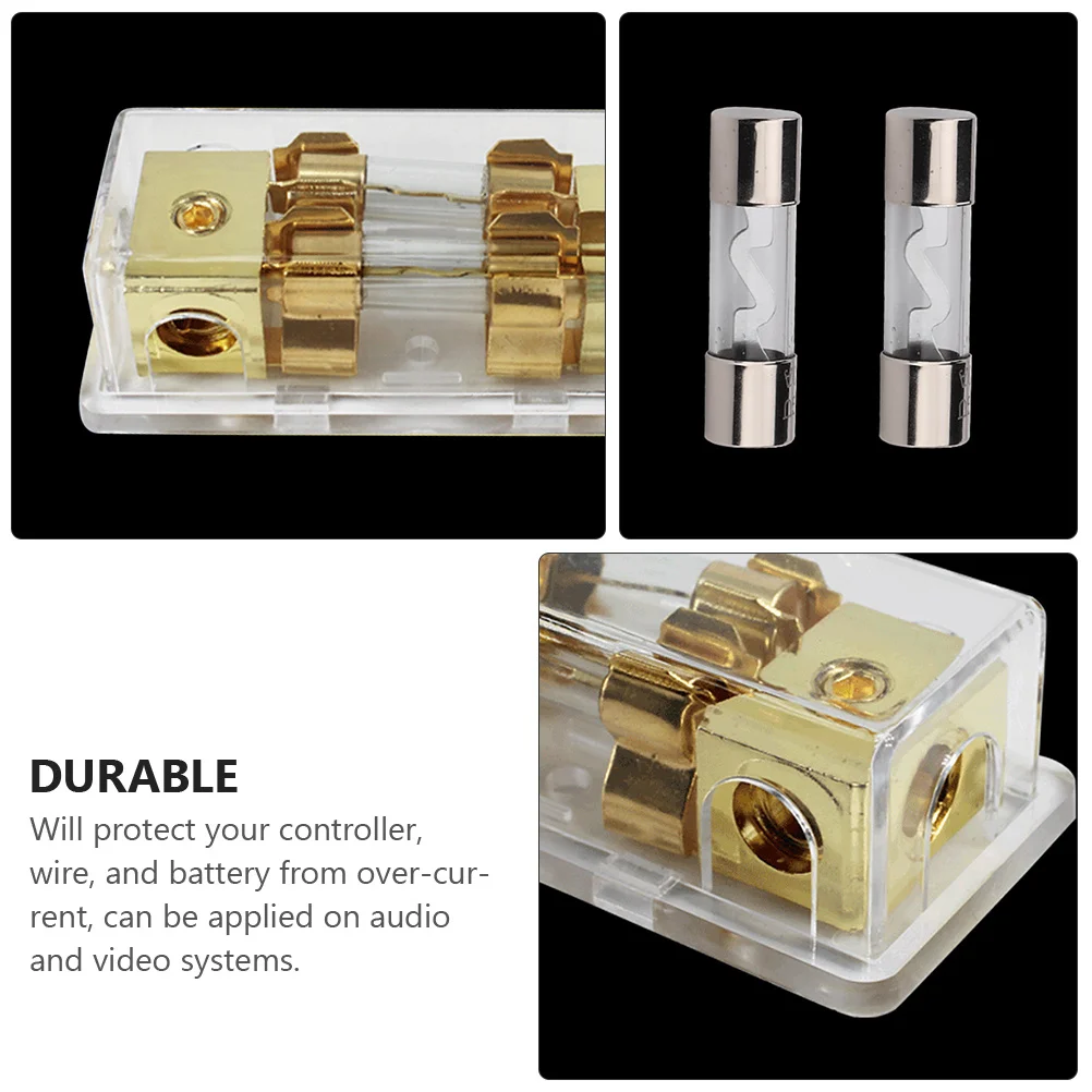 

1pc Car Audio Fuse Seat Power Cord Fuse Base For Sound System Protection Auto Speaker Wire Safety Holder Waterproof Dustproof
