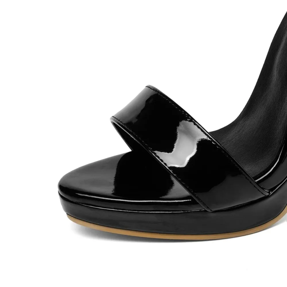 BLXQPYT Women\'s Super Size Sandals 28-52 High Heels 11.5cm Summer Style Shoes Sapato Feminino Chaussure Femme 19-5