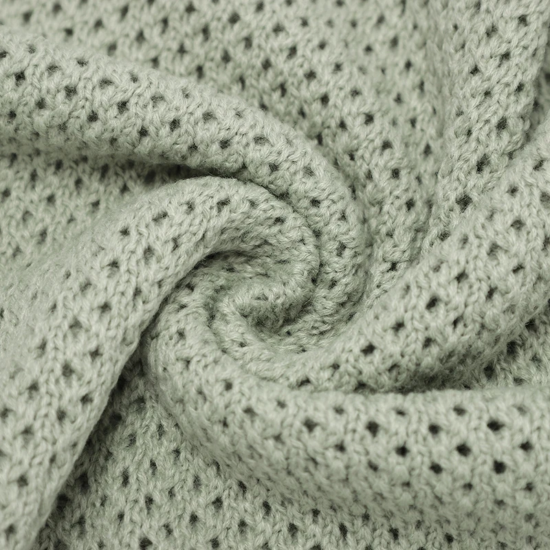 Solid Color Anti-wrinkles 0-24 Months Newborn Infant Blanket Knitwear Acrylic  70 by 90 cm Baby Swaddle Wraps Toddler Blankets