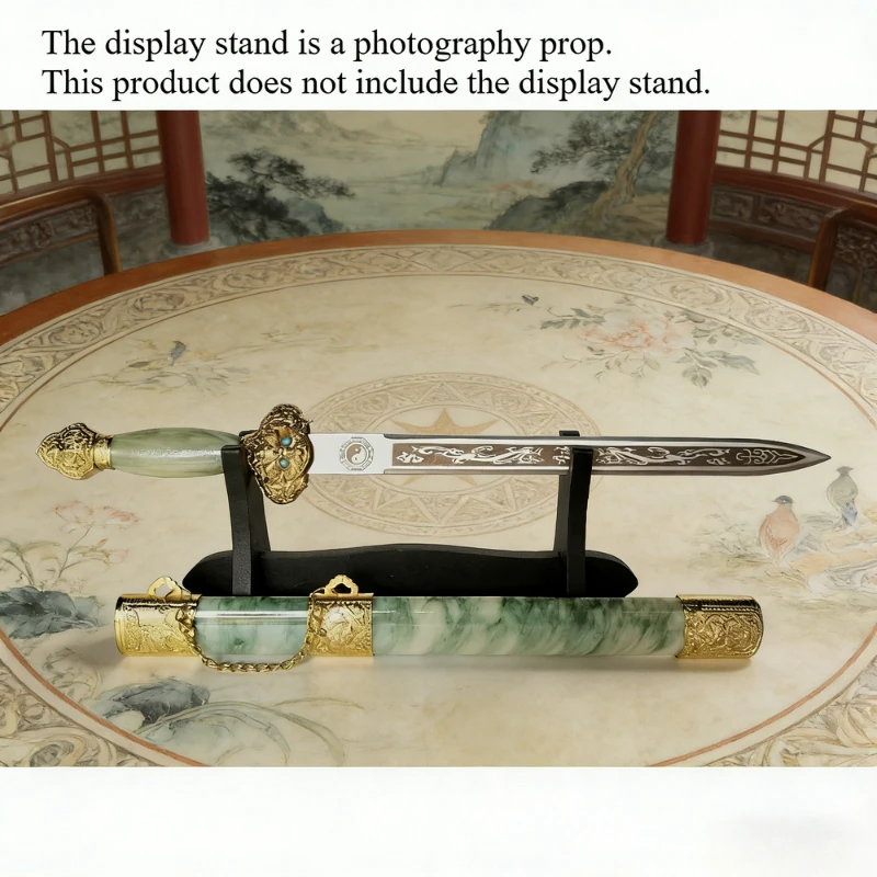 Modelo de Espada Antigua, Imitación de Jade, Espada Yongle de 44 cm, Artesanía en Metal, Espada Coleccionable, Espada Decorativa para Pared, Regalo para Hombres