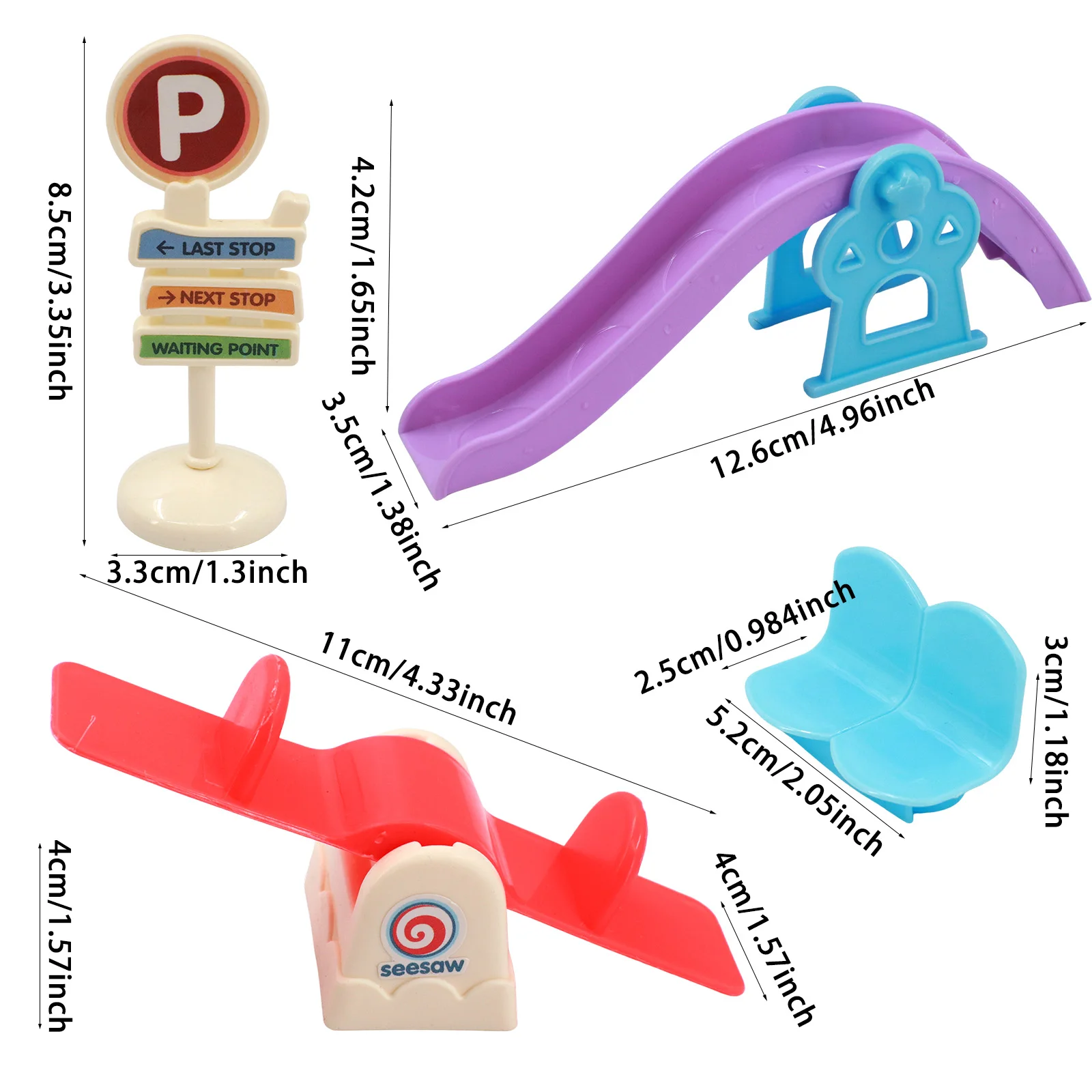 Mini ensemble de meubles pour maison de poupée, équipement de jeu en plein air, cadeau idéal pour les enfants et les collectionneurs, parfait pour les jeux de rôle imaginatifs