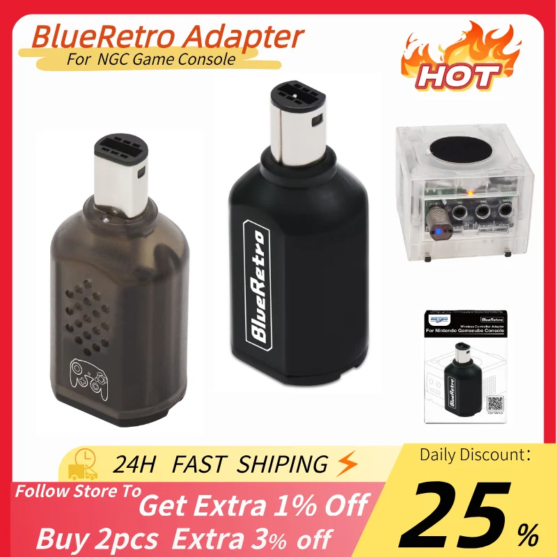 Адаптер беспроводного контроллера GameCube BlueRetro Motor для Nintendo Switch PS3 PS4 PS5 pro, совместимый с Gamesir T4 p Адаптер беспроводного контроллера GameCube BlueRetro Motor для Nintendo Switch PS3 PS4 PS5 pro, совместимый с Gamesir T4 p