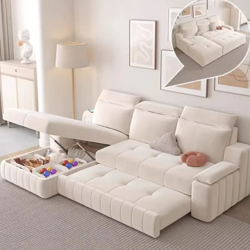 Relaxing Stretch Modern Sofas Beds Stretch Luxury Cute Floor Living Room Sofas Modular White Canape Convertible Furniture