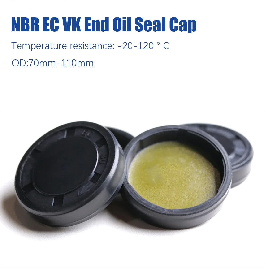 Black NBR Nitrile EC Oil Seal Cap OD 70/72/75/80/85/90/100/110mm Height 6-12mm VK Gland Reducer Shaft Head Sealing Cover 1Pcs