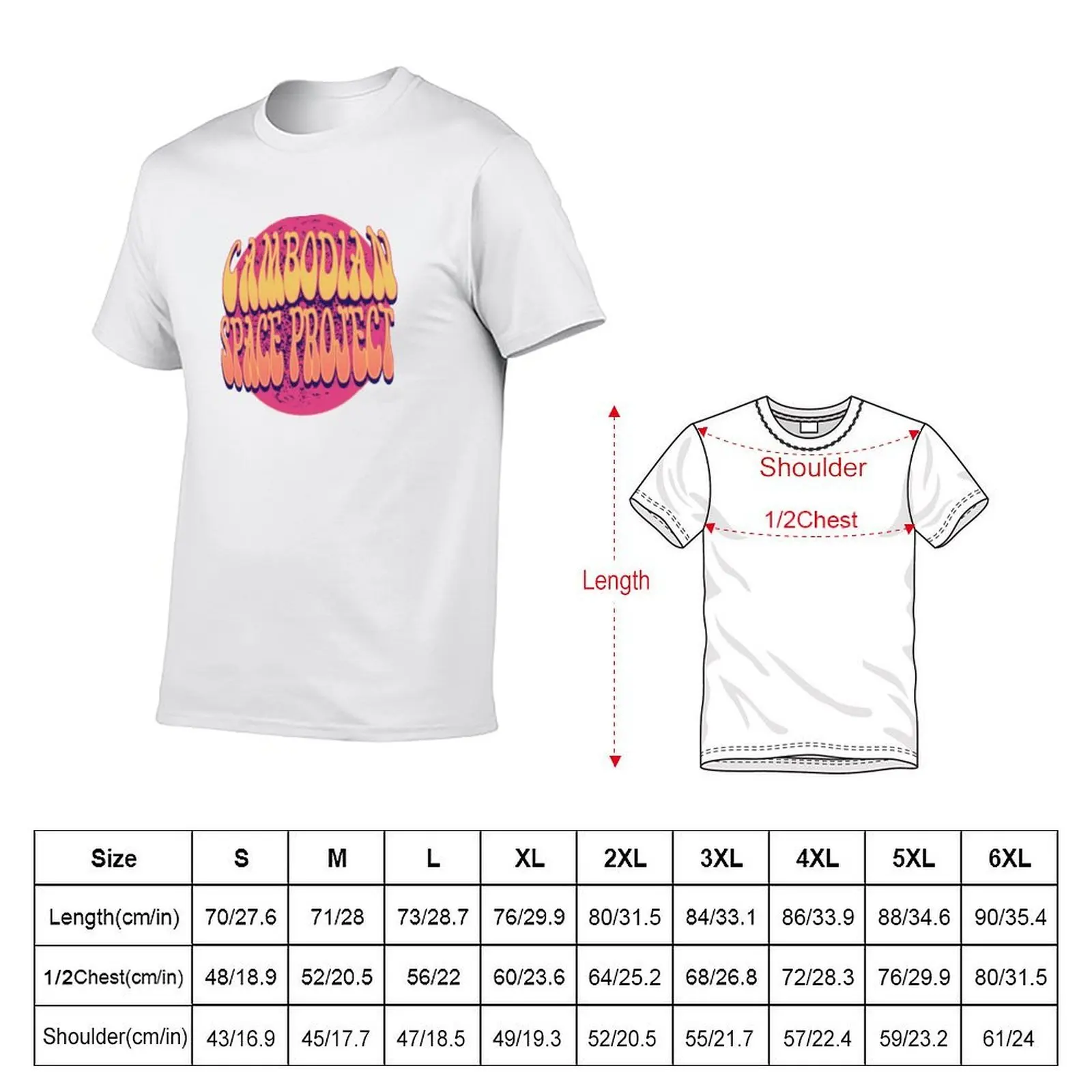 Cambodian Space Project T-Shirt funny t shirts man black cotton t-shirt plain for man package T-Shirt