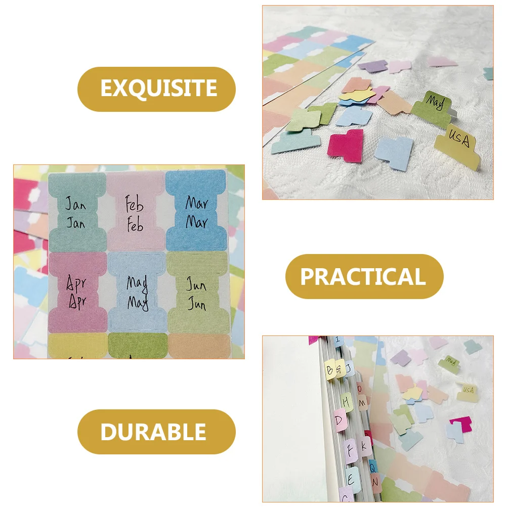 

30pcs Colored Book Tabs Anti-Tear Classification Labels Writable Index Sticky Page Markers For Note Taking Reading Study