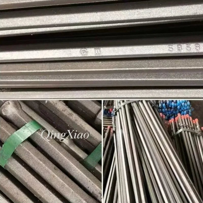 Deep Hole Rock Drill Hollow Tapered Drill Rod B22 H22 Hexagonal Steel Rod For Water Exploration Mine Engineering Tunnel