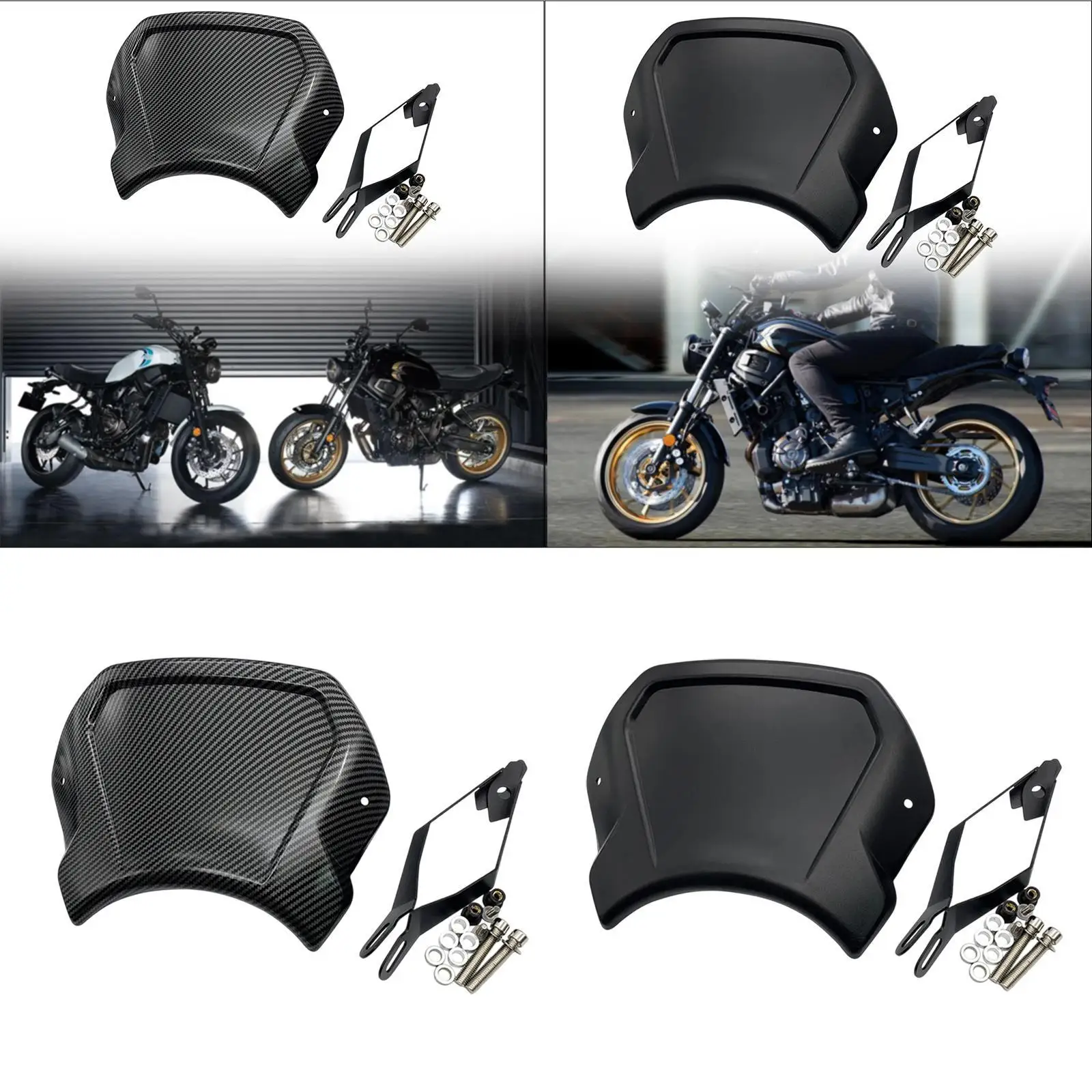 

Motorcycle Windshield Windscreen Directly Replace Anti Scratch Motorbike Wind Deflector for XSR700 XSR900 16-21 Premium
