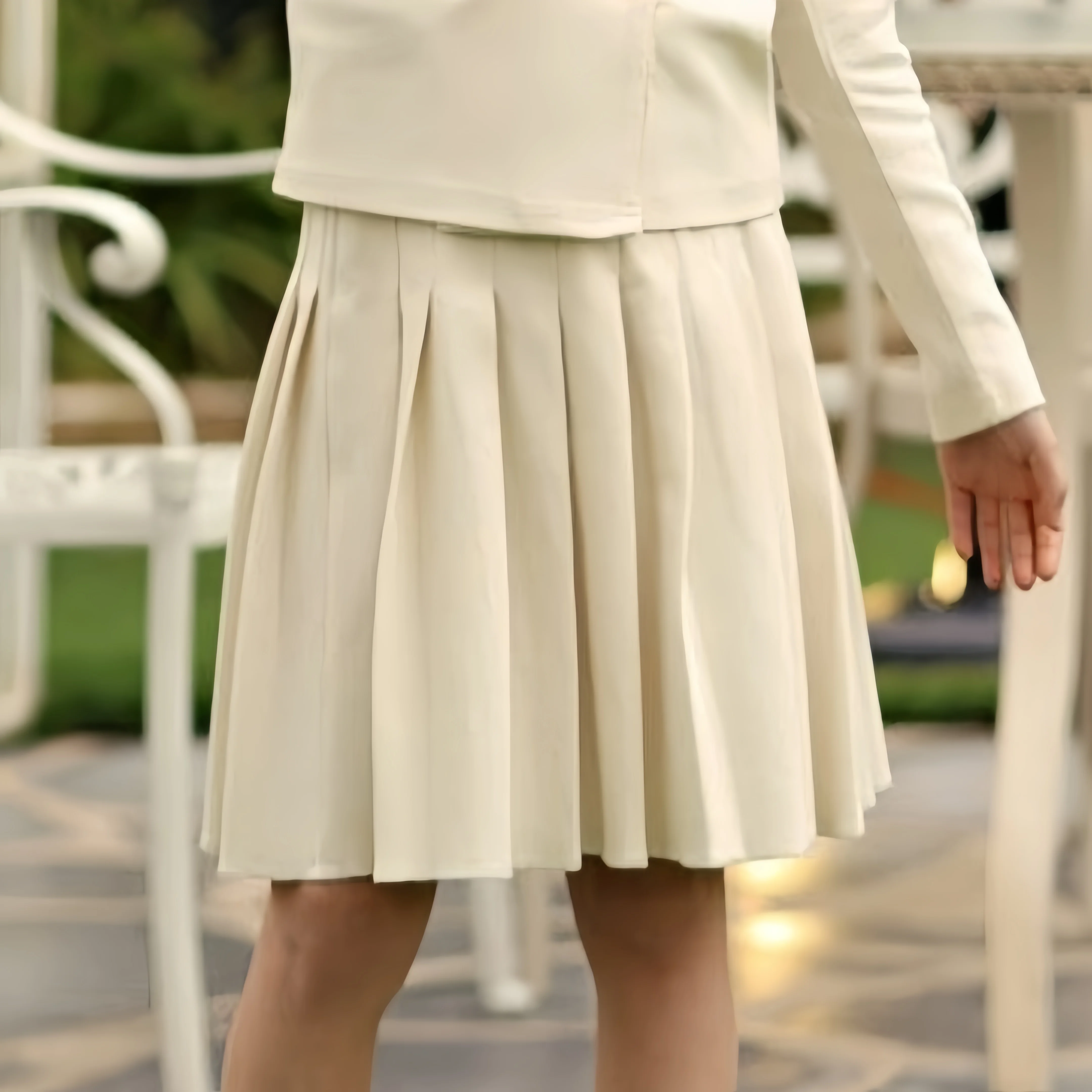 Children Solid Color Fashion Pleated Skirt Elegant Little Girl Summer High Waist A-Line Skirt Casual Boutique Clothing