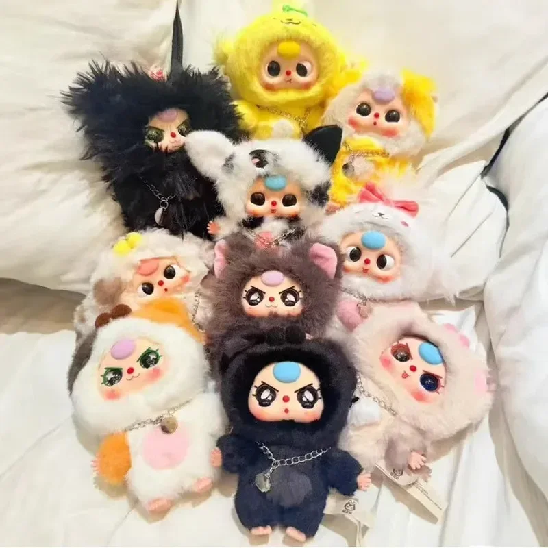 Hot Baby Three Style Plush Blind Box - Cute Cat & Dog Pendant Keychain Creative Stuffed Animal Collectible For Decoration & Gift