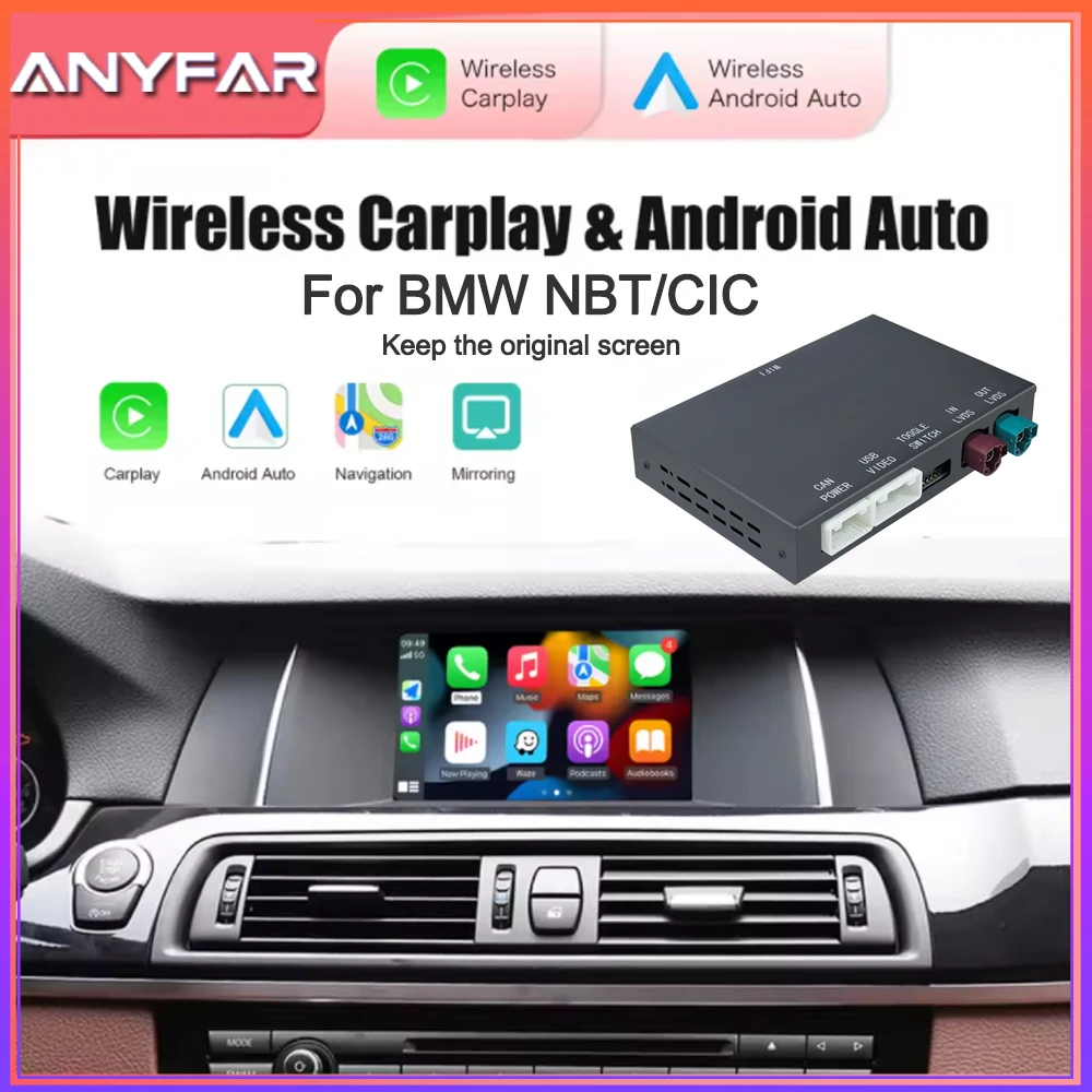 NEW Wireless Android carplay For Bmw Mini CIC NBT R55 R56 R57 R58 R59 R60 R61 Clubman Countryman Hardtop Cooper Mirror Link