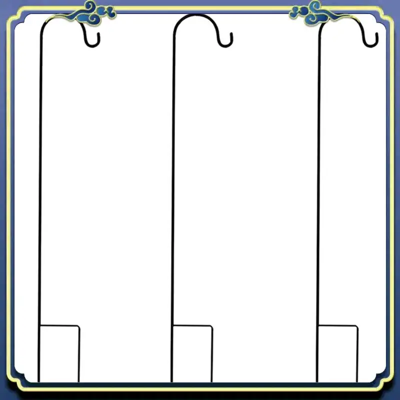 

A56P-3X Shepherd Hooks Rust Resistant Garden Stake Outdoor Metal Plant Stand Hanger Bird Feeder Pole 80.5X10x1cm