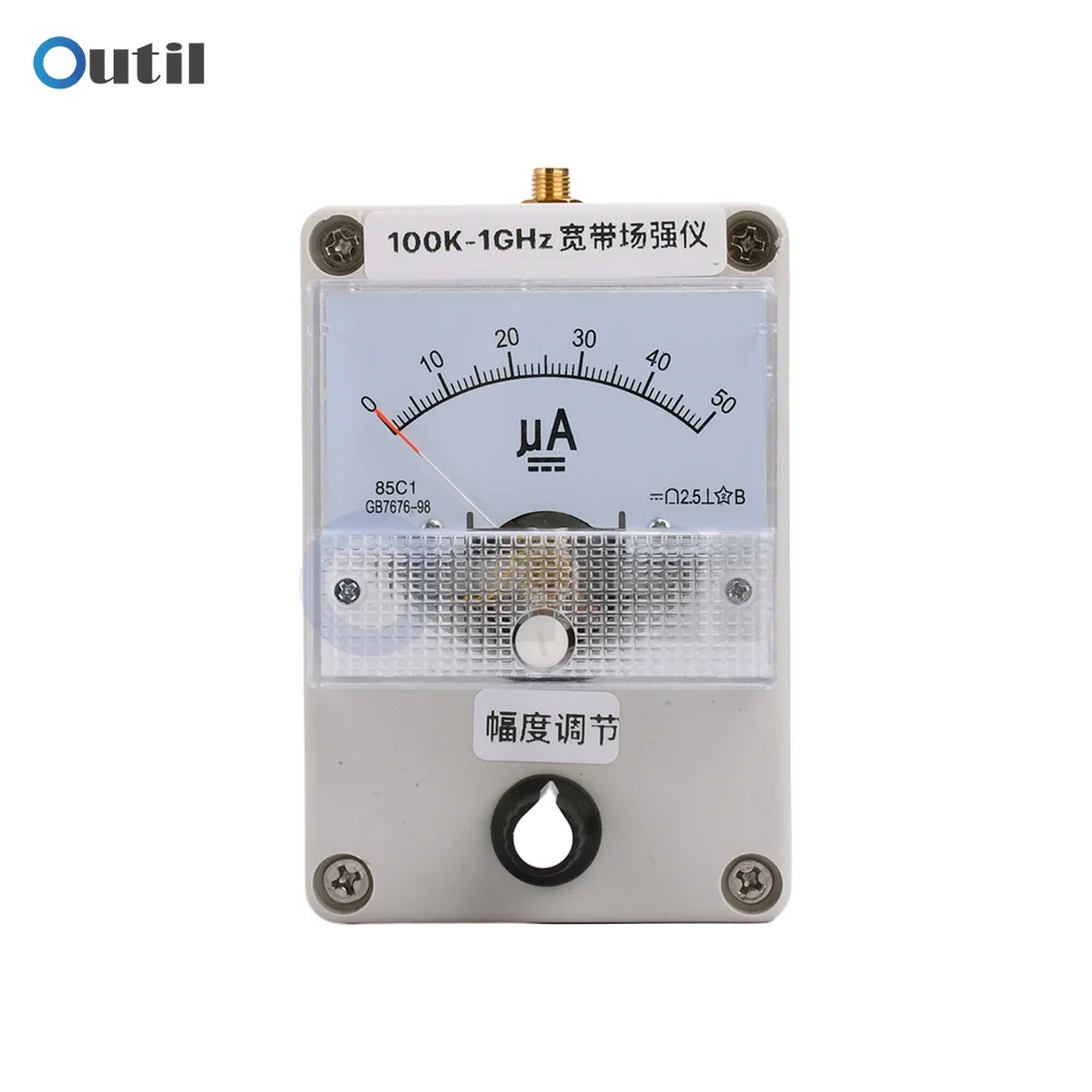 New 100KHz-1000MHz Field Strength Indicator Meter RF Signal Level Meter + Antenna for Walkie Talkie Antenna Radiation